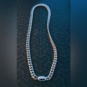 Craftd Silver Cuban Necklace